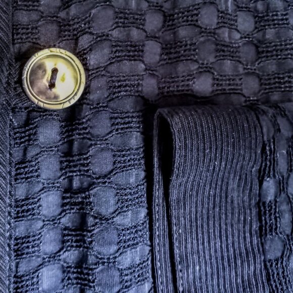 Vintage Cynthia Max Navy Blue Textured Cardigan - Picture 4 of 7